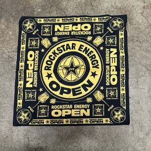 Rockstar Energy Open Portland Skateboarding Event Black and Gold Bandana